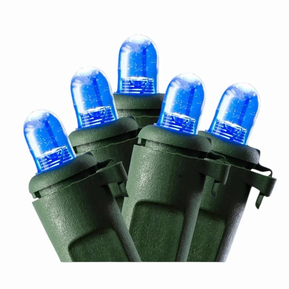 500 Blue Dome LED Lights 103.7 ft.‎ Lighted Length Green Wire Indoor/Outdoor